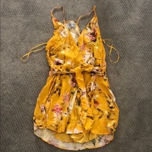 Yellow floral romper - NWT